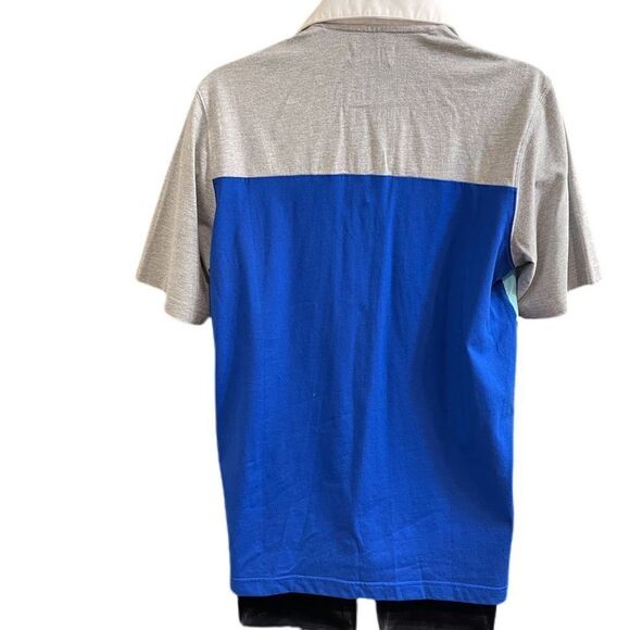 Adidas Men’s Colorblock Spell Out Polo Shirt Size Medium - Picture 2 of 6